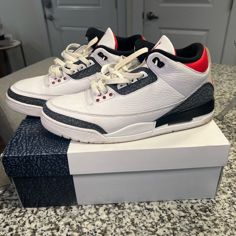 Jordan 3 Retro Fire Red Denim